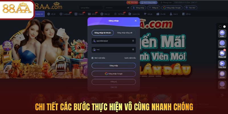 Chi tiết các bước thực hiện vô cùng nhanh chóng